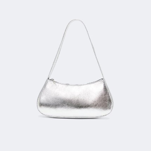 Bolso de hombro minimal plateado